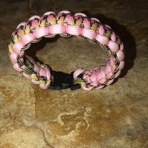 Pink Camo Parachute Cord Bracelet